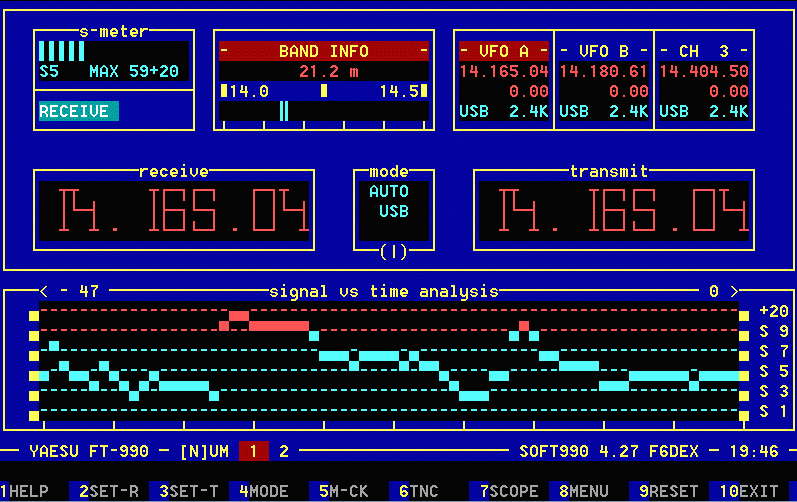 signal analysis screen